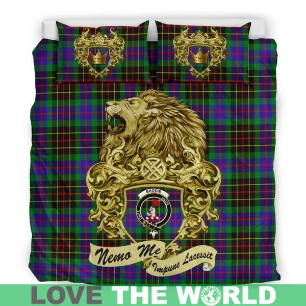 Scotland Lion Brodie Hunting Modern Tartan Bedding Set K7