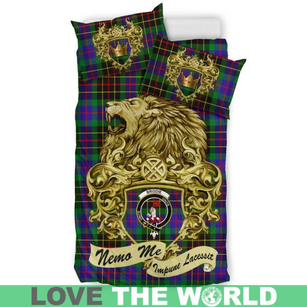 Scotland Lion Brodie Hunting Modern Tartan Bedding Set K7