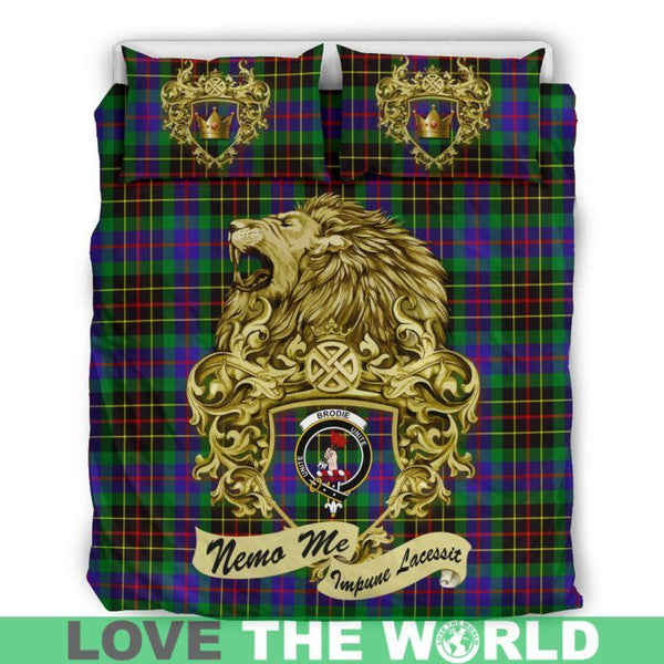 Scotland Lion Brodie Hunting Modern Tartan Bedding Set K7