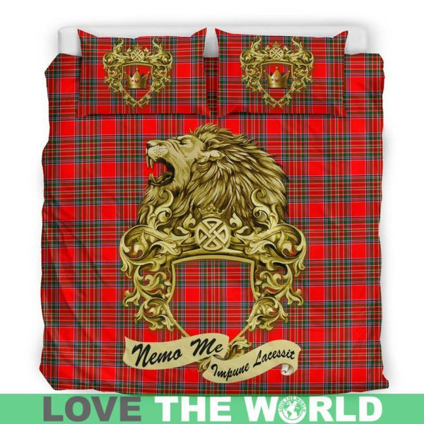 Scotland Lion Macbean Tartan Bedding Set K7