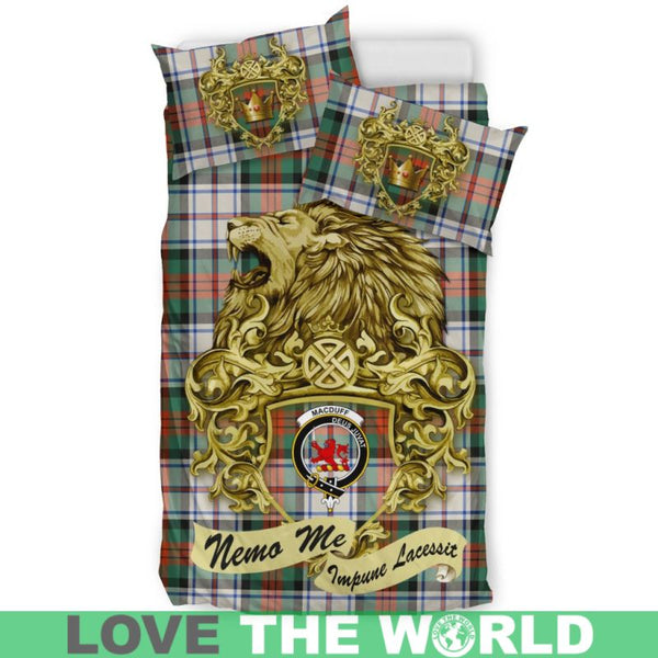 Scotland Lion Macduff Dress Ancient Tartan Bedding Set K7