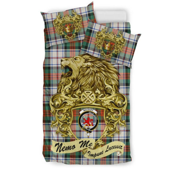 Scotland Lion Macduff Dress Ancient Tartan Bedding Set K7