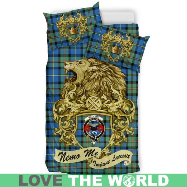 Scotland Lion Macleod Of Harris Ancient Tartan Bedding Set K7