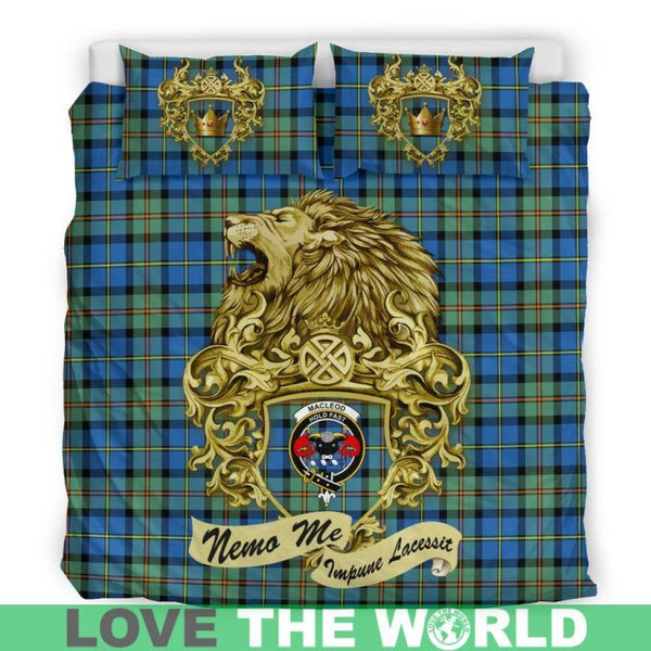 Scotland Lion Macleod Of Harris Ancient Tartan Bedding Set K7