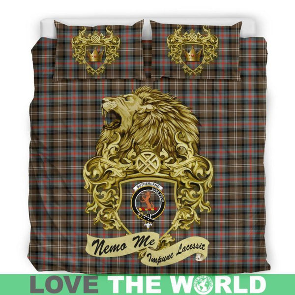 Scotland Lion Sutherland Weathered Tartan Bedding Set K7