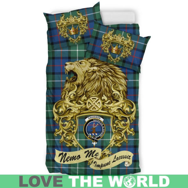 Scottish Lion Davidson Of Tulloch Tartan Bedding Set K7
