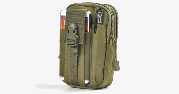 Military Waist Pack - Made up of Nylon - Waterproof Design - Zipper Closure - Attach with Belt - Travel Gear - Outdoor - Available in 3 colors