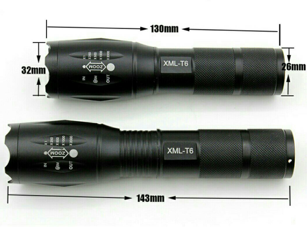 Military Grade Tactical LED CREE XML T6 1200 Lumens 5 Mode Flashlight - Get 3 for Only $19.95