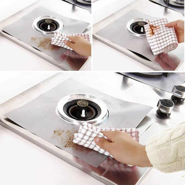 Easy-wipe stove protector