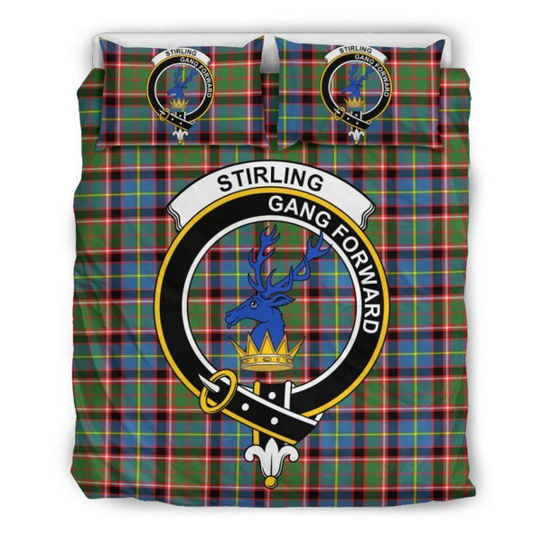 Stirling (Of Cadder-Present Chief) Clan Badge Tartan Bedding Set K7
