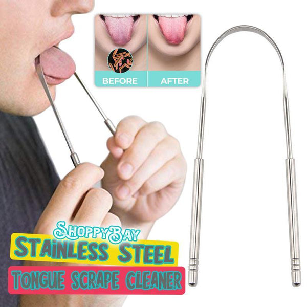 STAINLESS STEEL TONGUE SCRAPE CLEANER