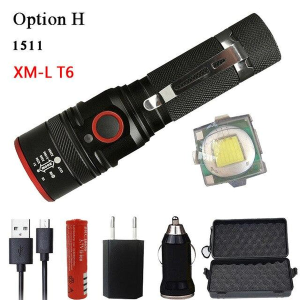 High Power 5000lm Tactical LED Flashlight