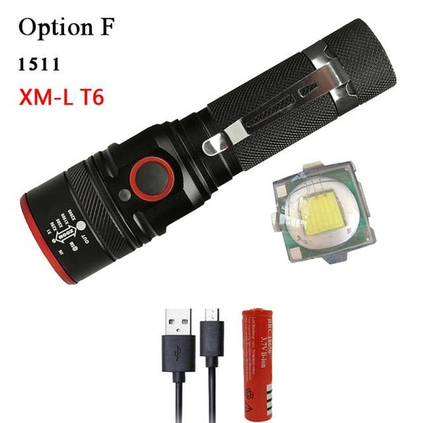 High Power 5000lm Tactical LED Flashlight