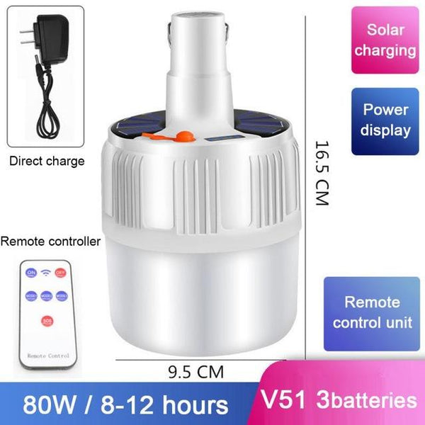 Solar Rechargeable LED Bulb Lamp