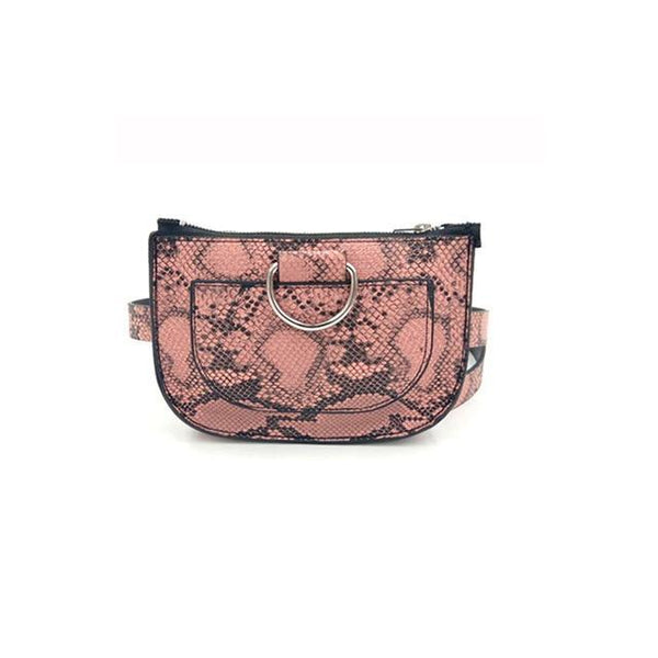 Serpentine Pu Leather Fanny Pack