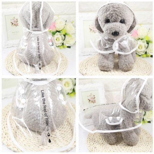 TRANSPARENT DOG RAINCOAT JACKET