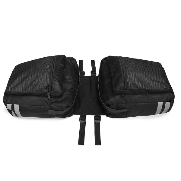 BIKIGHT 600D 20L Cycling Bike Luggage Bag Bicycle Rear Rack Seat Saddle Bag Cycling Pannier Waterproof - Black