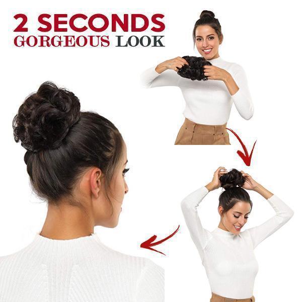 Messy Out-Of-Bed Rose Bun Scrunchie