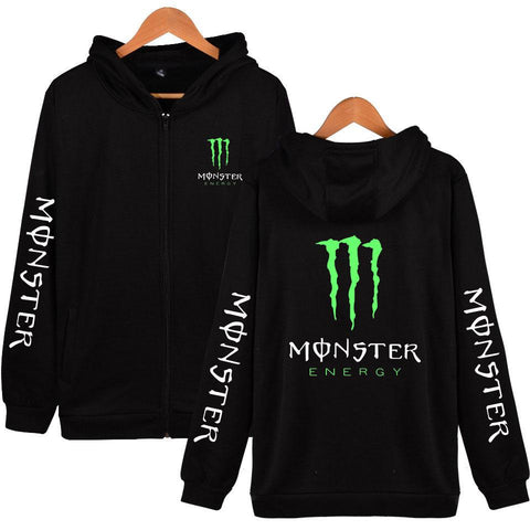 Unisex MONSTER ENERGY Hooded Zipper Sweatshirt