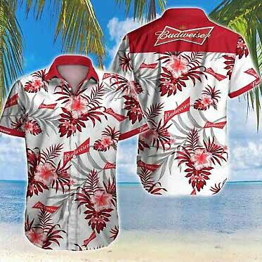 Men's Beach Liquor Budweiser Printed Shirt
