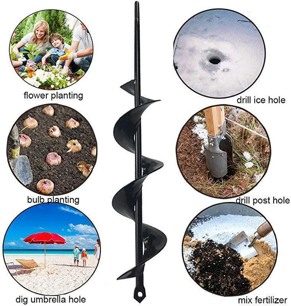 Garden Auger - Spiral Drill Bit