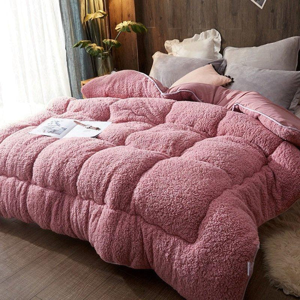4Kg Thicken Shearling Blanket Winter Soft Warm Bed Quilt for Bedding Twin Full Queen King Size