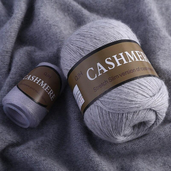 100% Mongolian Cashmere Hand-Knitted Yarn