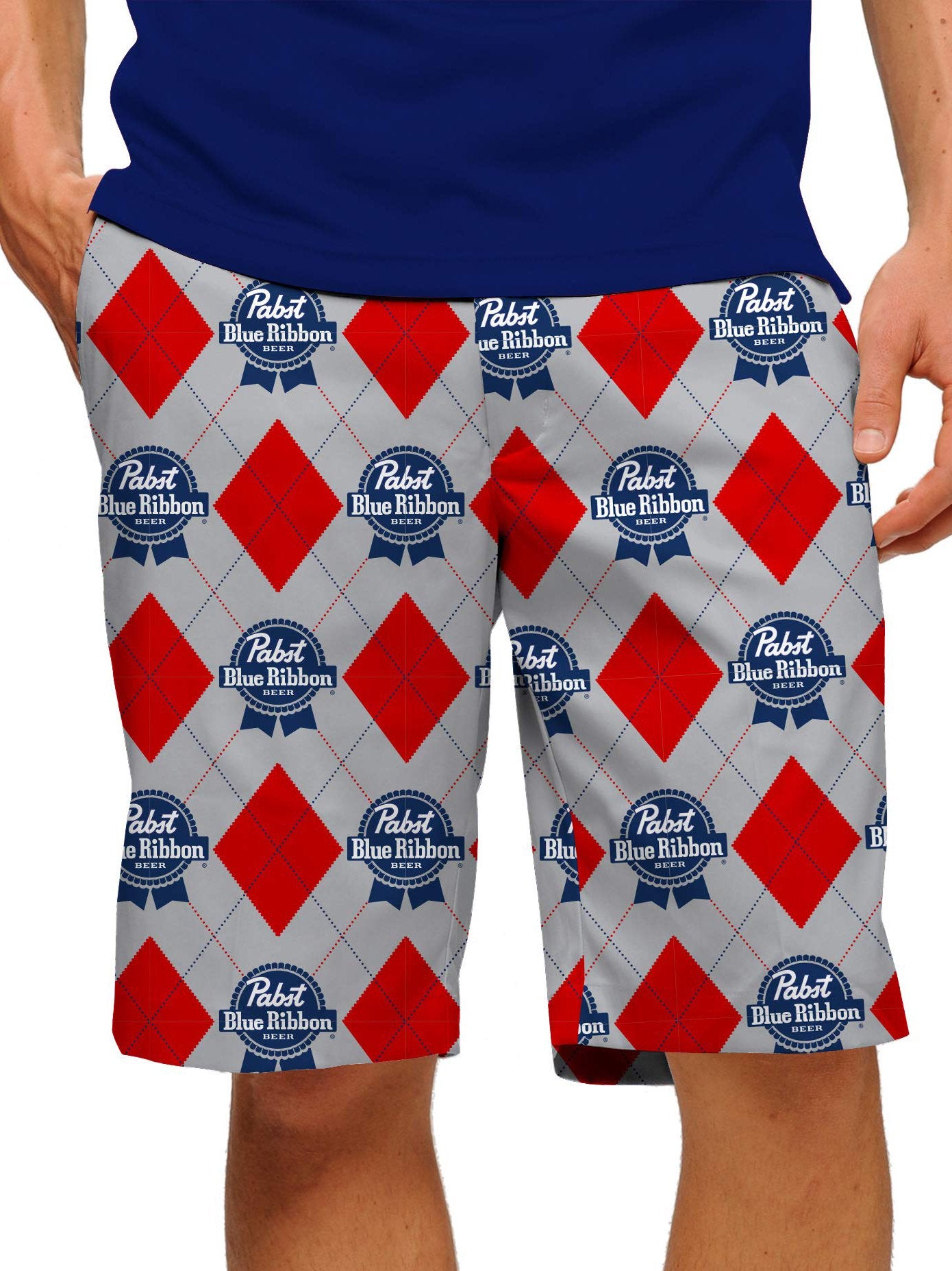 Men's PABST BLUE RIBBON BEER Print Shorts