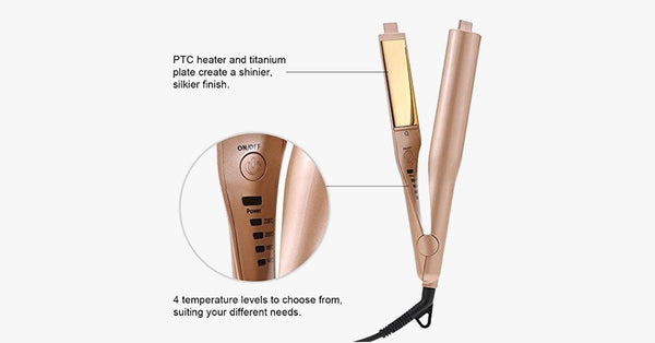 Pro 2-in-1 Hair Curling and Straightening Iron