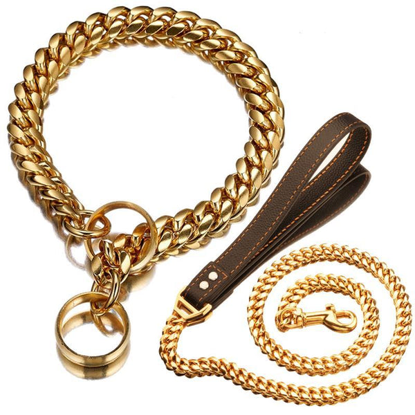 DOG CHAIN COLLAR LEASH