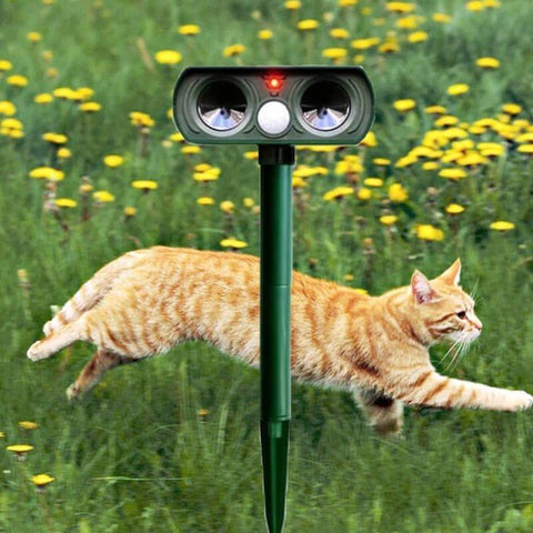 Solar Power Ultrasonic Animal Pest Repeller Infrared Sensor
