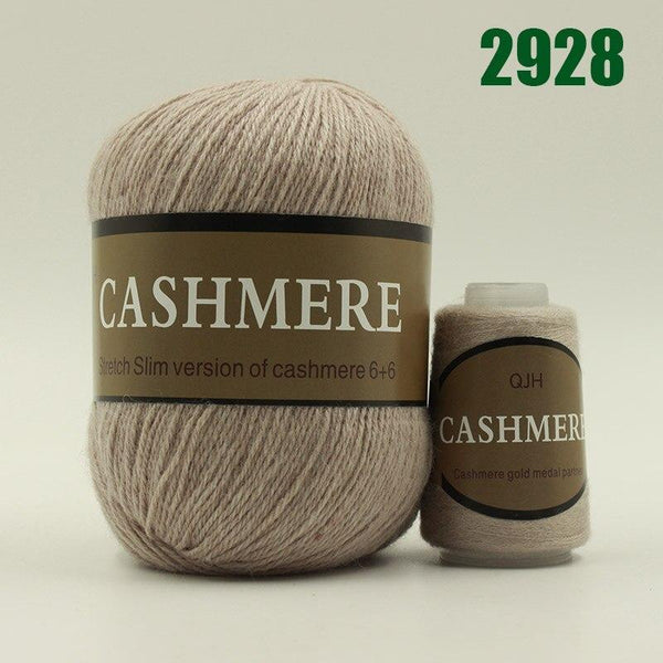 100% Mongolian Cashmere Hand-Knitted Yarn