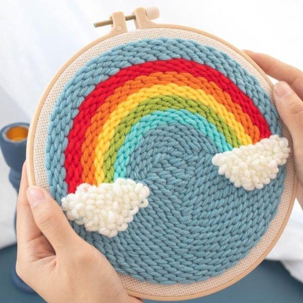 DIY PUNCH NEEDLE EMBROIDERY KIT