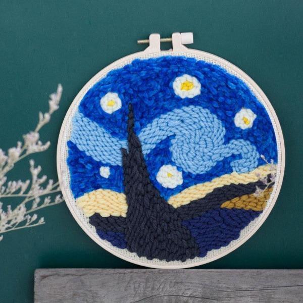 DIY PUNCH NEEDLE EMBROIDERY KIT