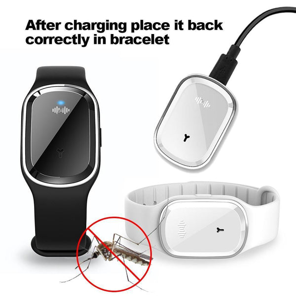 Mosquito Repellent Bracelet Ultrasonic Insect Pest Repeller Wristband