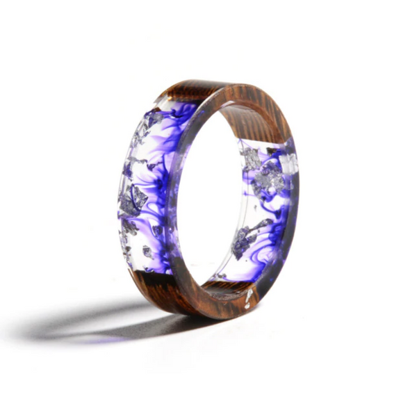 Handmade Dried Flowers Wood Ring