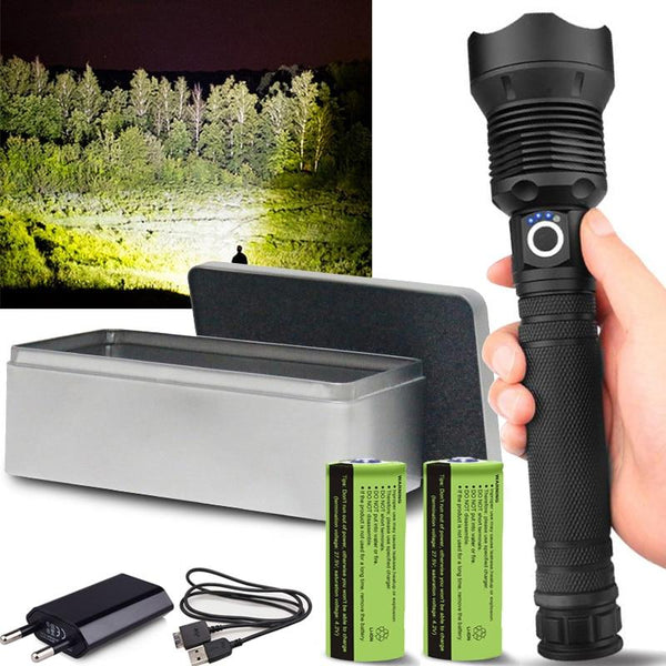 18000 Lumens XHP70.2 LED Flashlight