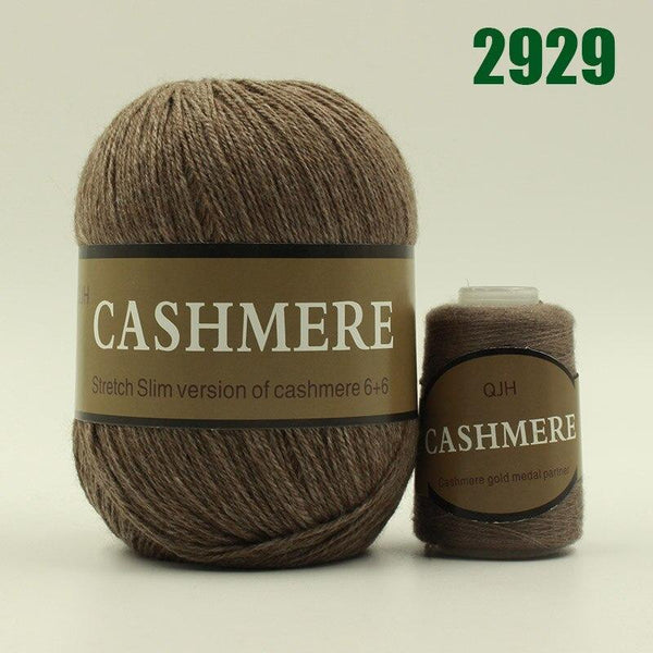 100% Mongolian Cashmere Hand-Knitted Yarn