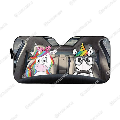 Custom Car Auto Sunshade Unicorn