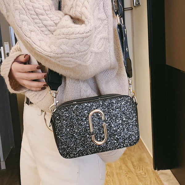 Ladies Sequin Square Bag