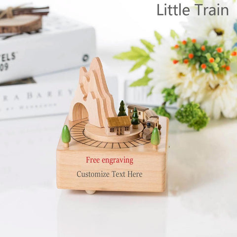 Custom Free Engrave Text Music Box