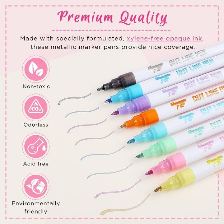 Double Line Fluorescent Pen