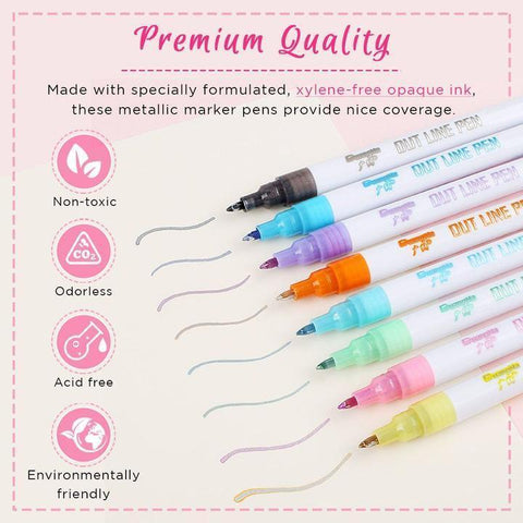 Double Line Fluorescent Pen