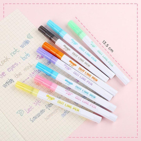 Double Line Fluorescent Pen