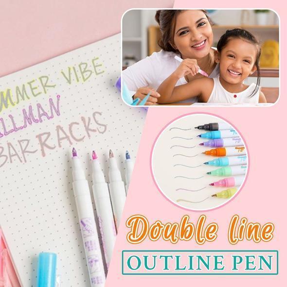 Double Line Fluorescent Pen