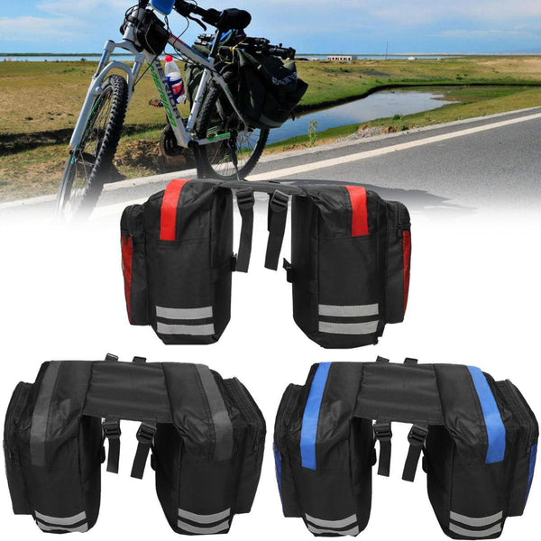 BIKIGHT 600D 20L Cycling Bike Luggage Bag Bicycle Rear Rack Seat Saddle Bag Cycling Pannier Waterproof - Black