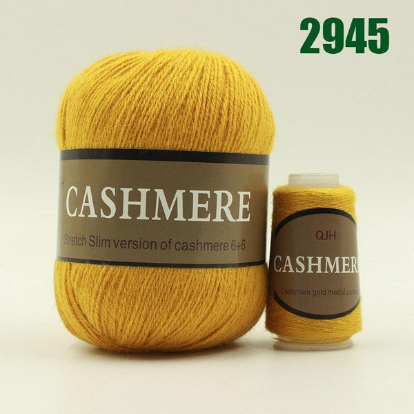 100% Mongolian Cashmere Hand-Knitted Yarn