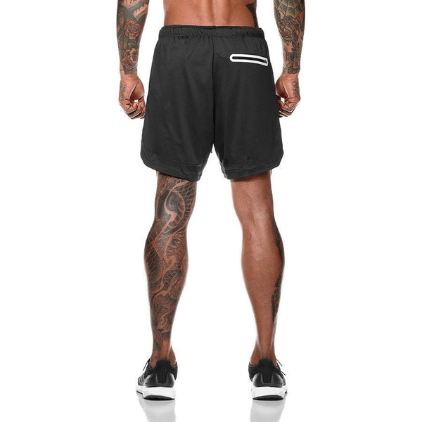 Men's 2 in 1 Fitness Running Shorts