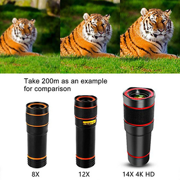 Magic 8x/12x/14x Zoom Telescopic Lens (Compatible With All Phones)