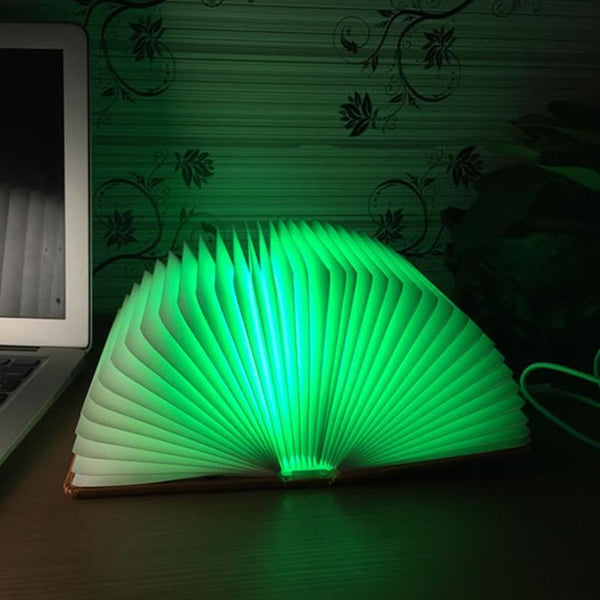 LED Five-color Night Light USB Charging Folding Book Light